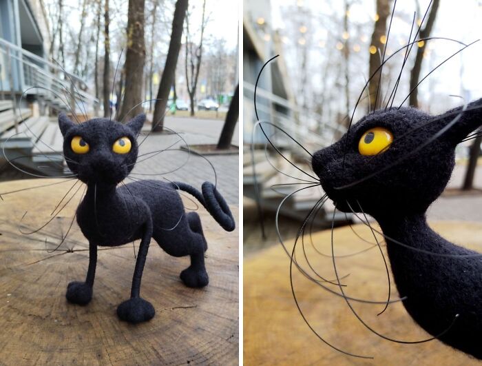 Wait Until You See These Whiskerlicious Felted Cats! (43 Pics)