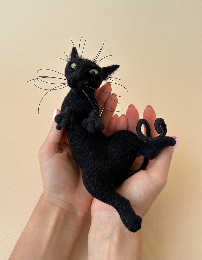 Wait Until You See These Whiskerlicious Felted Cats! (43 Pics)