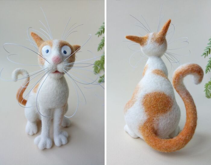Wait Until You See These Whiskerlicious Felted Cats! (43 Pics)