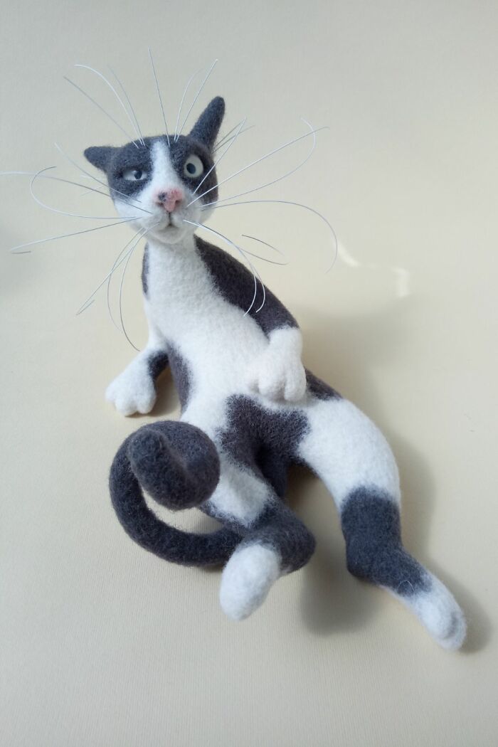 Wait Until You See These Whiskerlicious Felted Cats! (43 Pics)