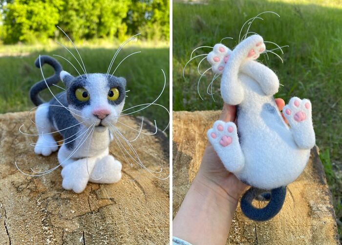 Wait Until You See These Whiskerlicious Felted Cats! (43 Pics)