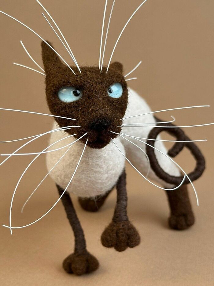 Wait Until You See These Whiskerlicious Felted Cats! (43 Pics)