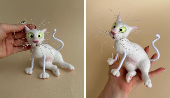 Wait Until You See These Whiskerlicious Felted Cats! (43 Pics)