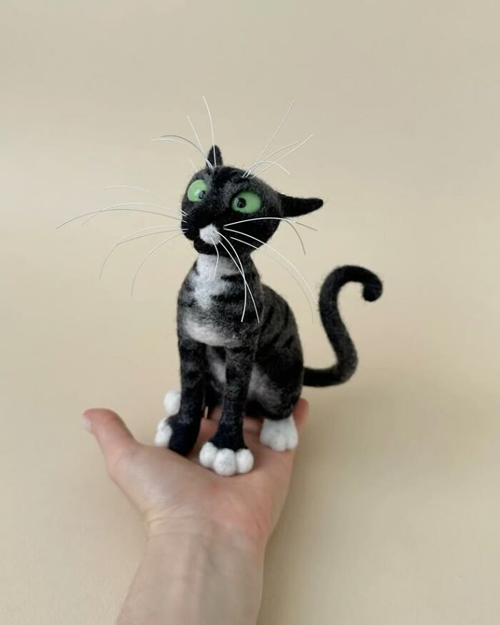 Wait Until You See These Whiskerlicious Felted Cats! (43 Pics)