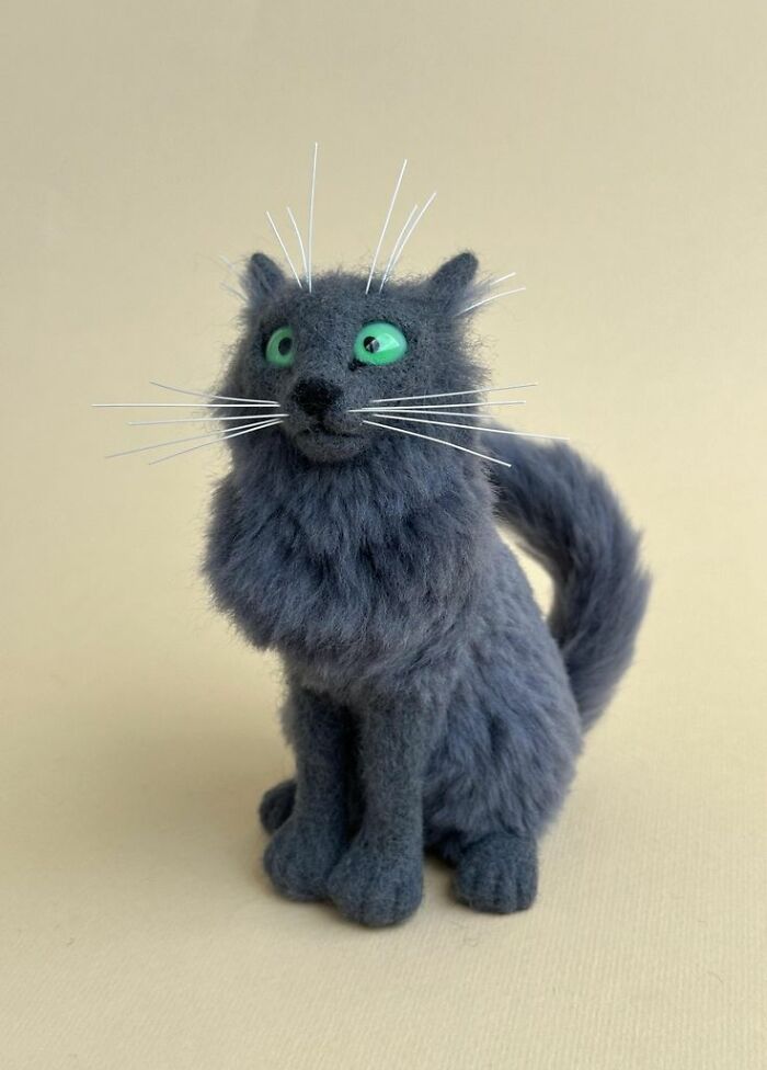 Wait Until You See These Whiskerlicious Felted Cats! (43 Pics)