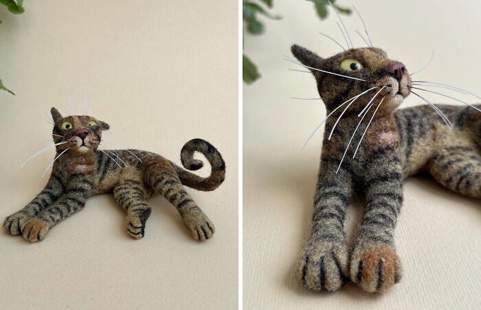 Wait Until You See These Whiskerlicious Felted Cats! (43 Pics)