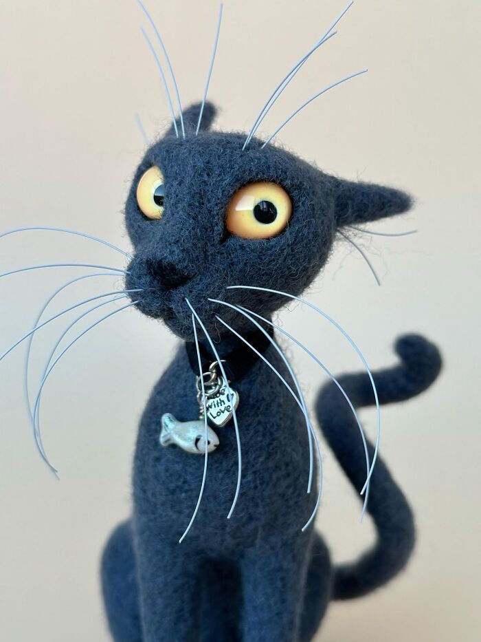 Wait Until You See These Whiskerlicious Felted Cats! (43 Pics)
