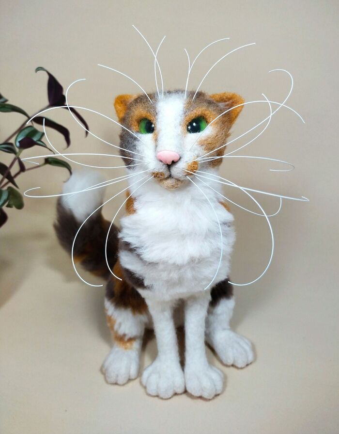 Wait Until You See These Whiskerlicious Felted Cats! (43 Pics)