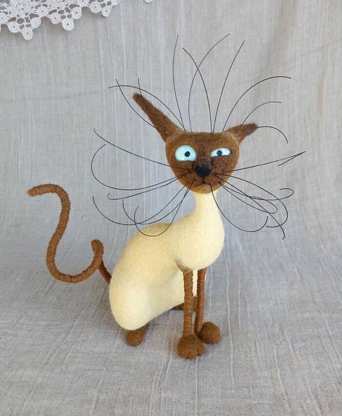 Wait Until You See These Whiskerlicious Felted Cats! (43 Pics)