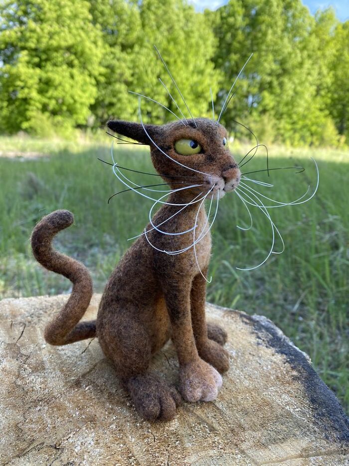 Wait Until You See These Whiskerlicious Felted Cats! (43 Pics)