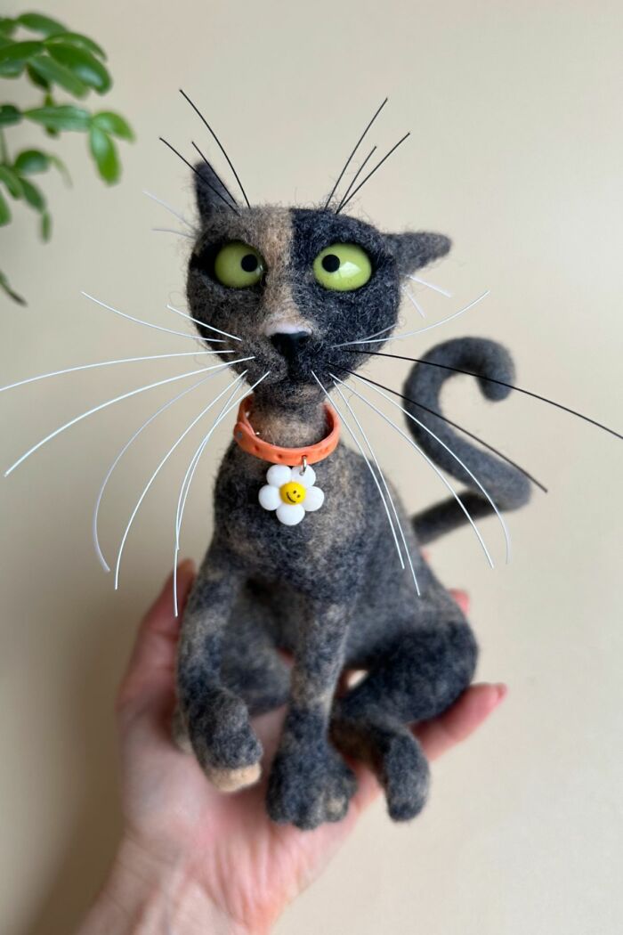 Wait Until You See These Whiskerlicious Felted Cats! (43 Pics)