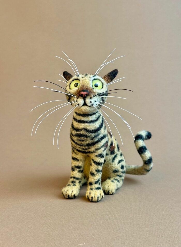 Wait Until You See These Whiskerlicious Felted Cats! (43 Pics)