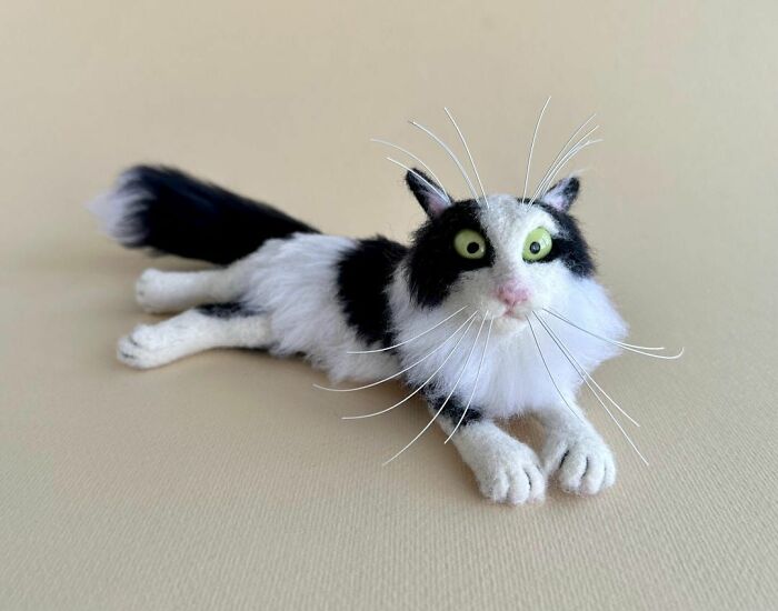 Wait Until You See These Whiskerlicious Felted Cats! (43 Pics)