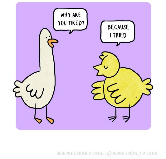 Meet Depression Chicken: The Hilariously Awkward Comics About Anxiety That'll Totally Get You