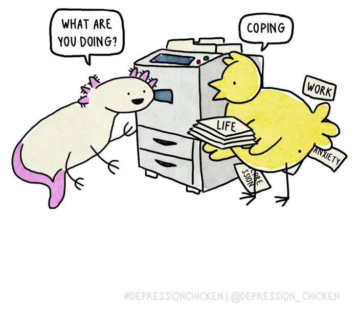 Meet Depression Chicken: The Hilariously Awkward Comics About Anxiety That'll Totally Get You