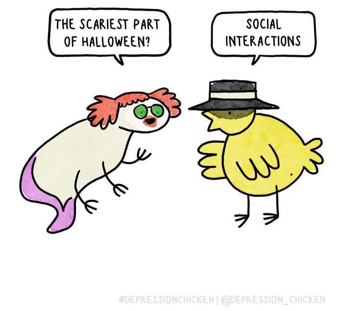 Meet Depression Chicken: The Hilariously Awkward Comics About Anxiety That'll Totally Get You