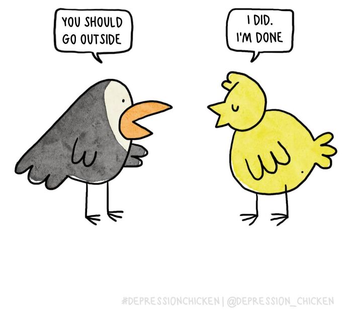 Meet Depression Chicken: The Hilariously Awkward Comics About Anxiety That'll Totally Get You
