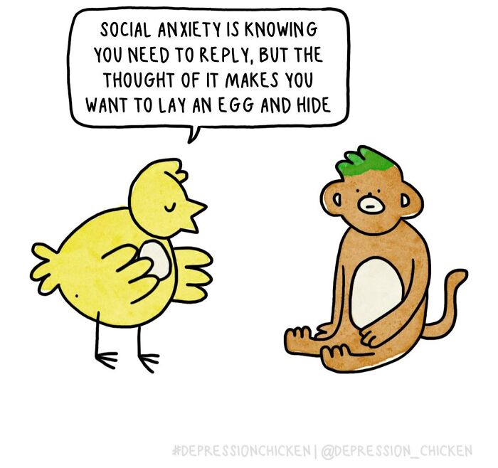 Meet Depression Chicken: The Hilariously Awkward Comics About Anxiety That'll Totally Get You
