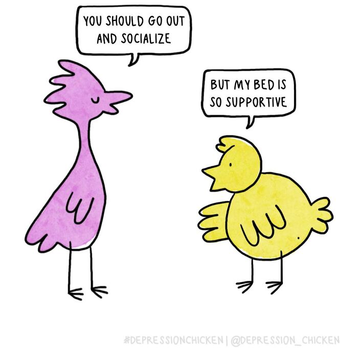 Meet Depression Chicken: The Hilariously Awkward Comics About Anxiety That'll Totally Get You