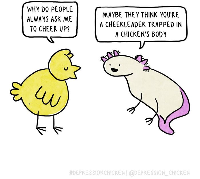 Meet Depression Chicken: The Hilariously Awkward Comics About Anxiety That'll Totally Get You