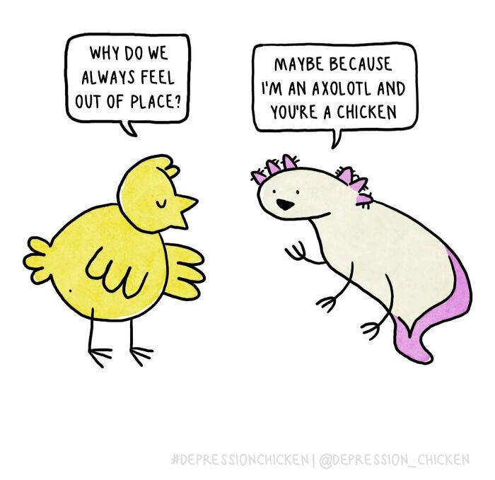 Meet Depression Chicken: The Hilariously Awkward Comics About Anxiety That'll Totally Get You