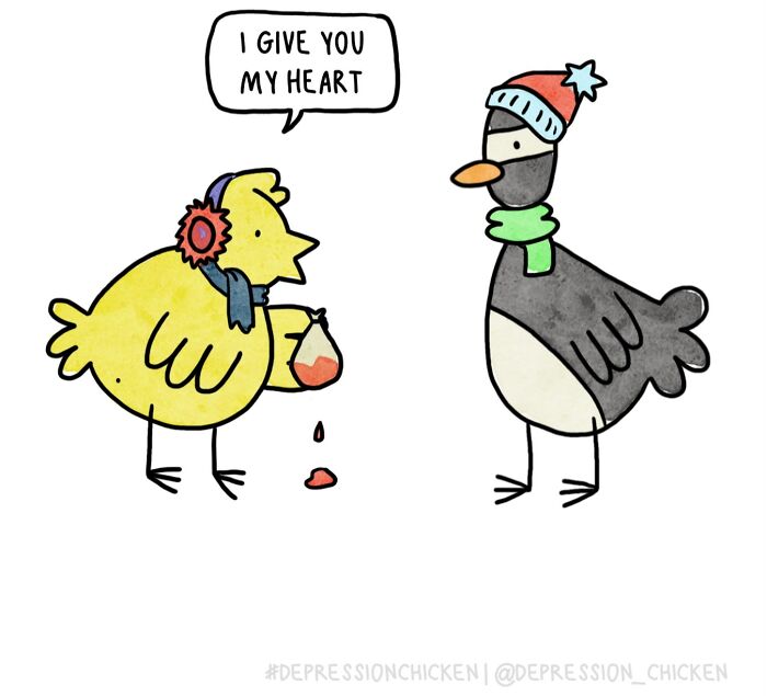 Meet Depression Chicken: The Hilariously Awkward Comics About Anxiety That'll Totally Get You