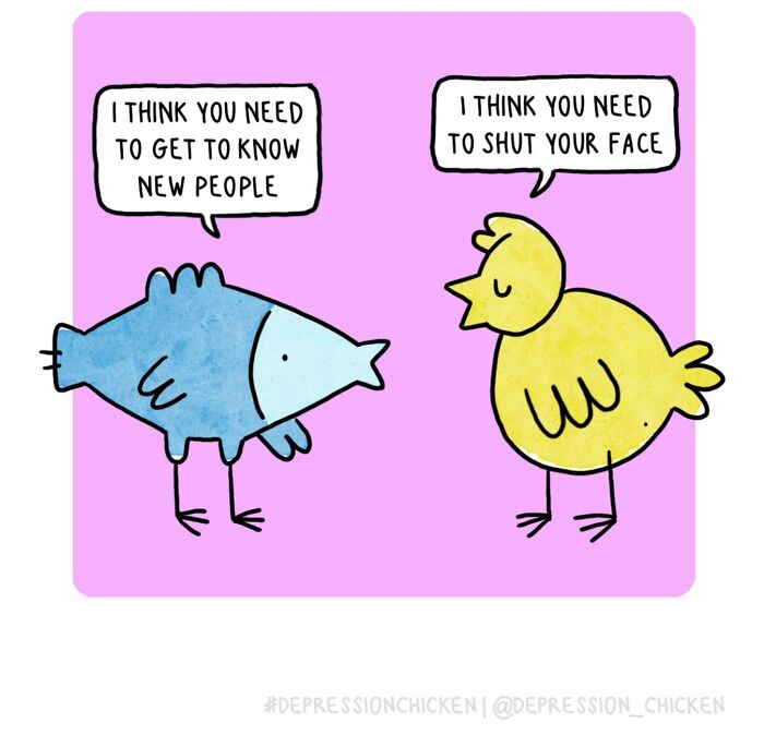 Meet Depression Chicken: The Hilariously Awkward Comics About Anxiety That'll Totally Get You