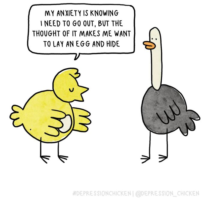Meet Depression Chicken: The Hilariously Awkward Comics About Anxiety That'll Totally Get You