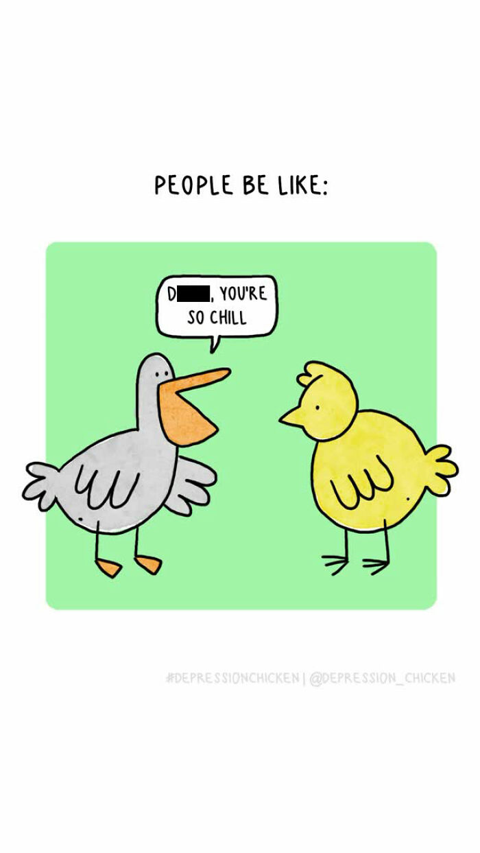 Meet Depression Chicken: The Hilariously Awkward Comics About Anxiety That'll Totally Get You