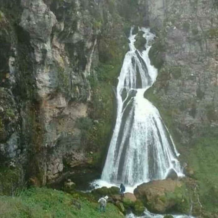 Ghostly Lady Hanging Out In Waterfall