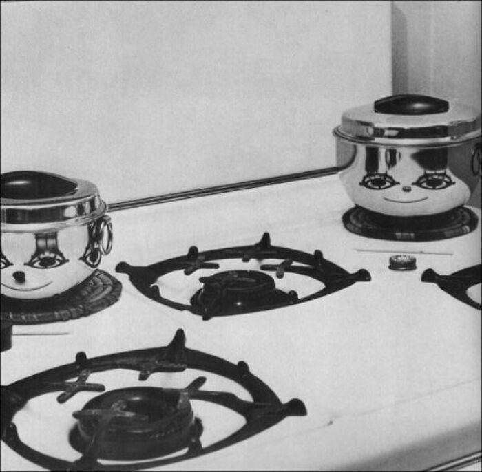 Look at These Pots Staring Back at Their Burners