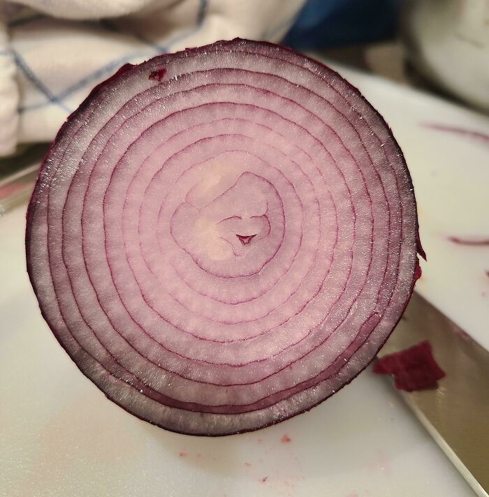 Joyful Onion Lady Smiling at You