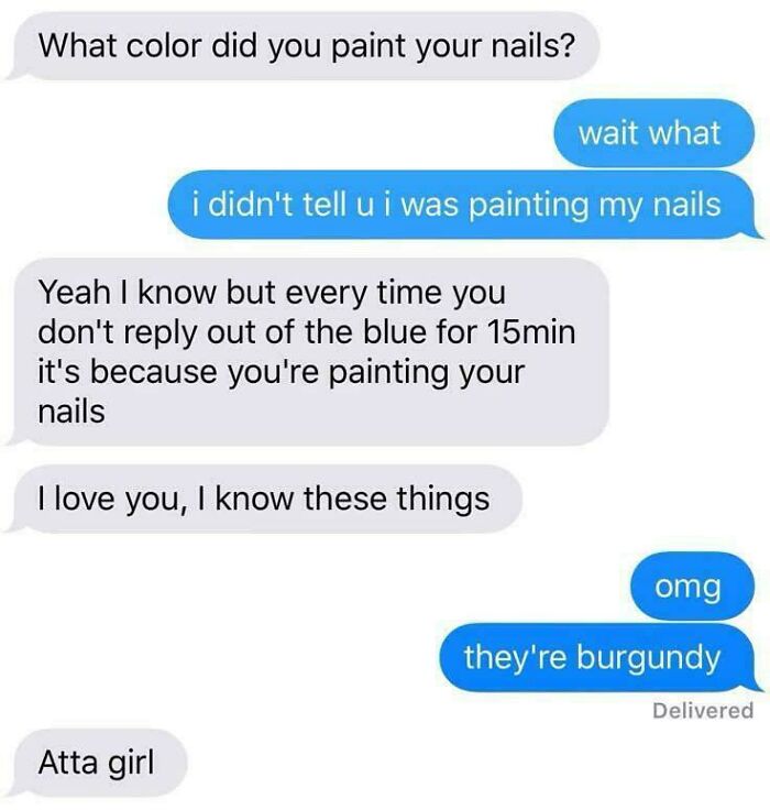 Only Time She Ignores? Nail Painting!