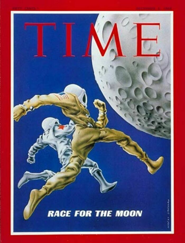 1968 TIME Magazine's Race for the Moon Cover Art – Retro Cool!
