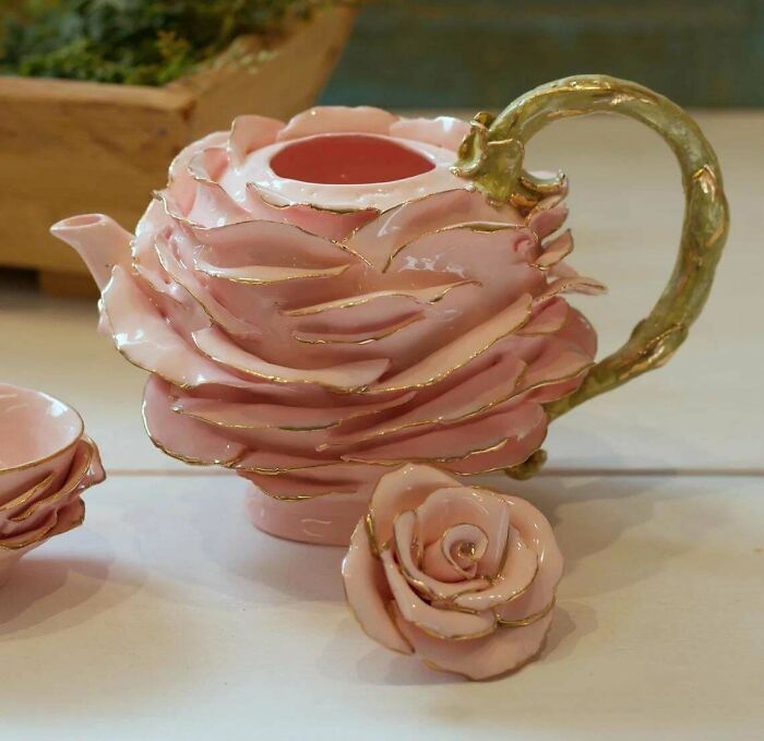 Rose Teapot That’s A Dust Magnet Masterpiece