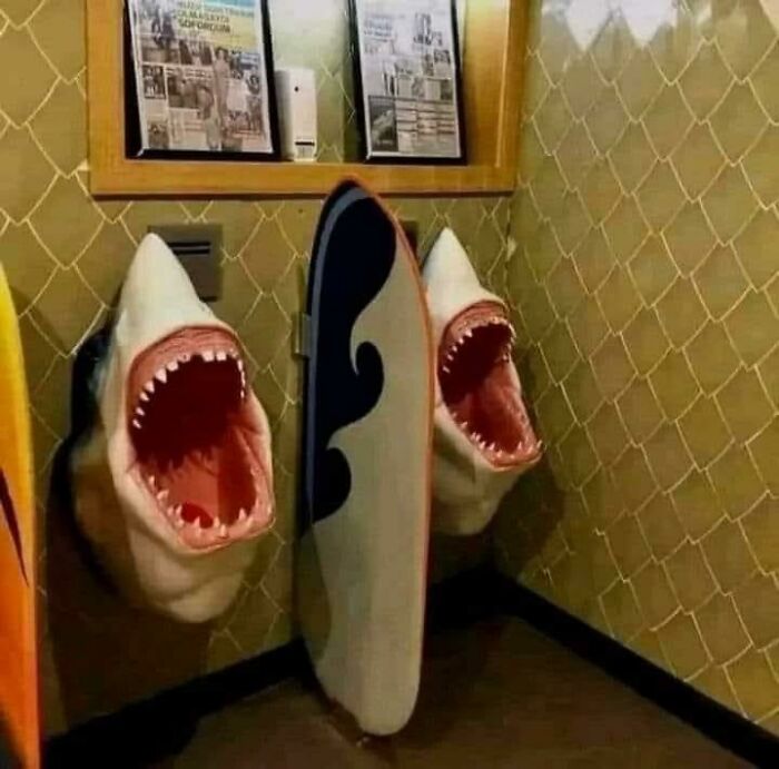 Shark Urinals: Scary And Gross To Clean