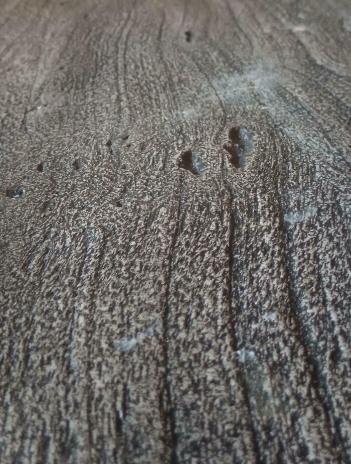 Cabin Table Made Of Grooves (The Dust Collector)