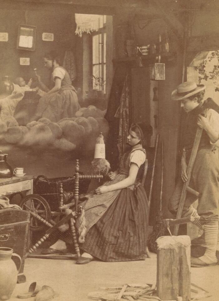 Victorian Spinning Wheel Daydreams: A Story in One Photo