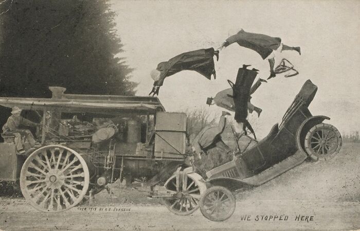 Car Floating Over Park? Early 1900s Fun With Flying Cars!