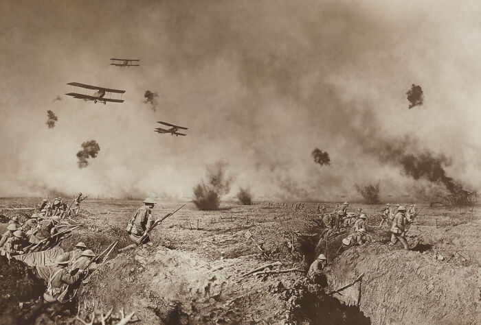 One Badass Composite WWI Battle Photo