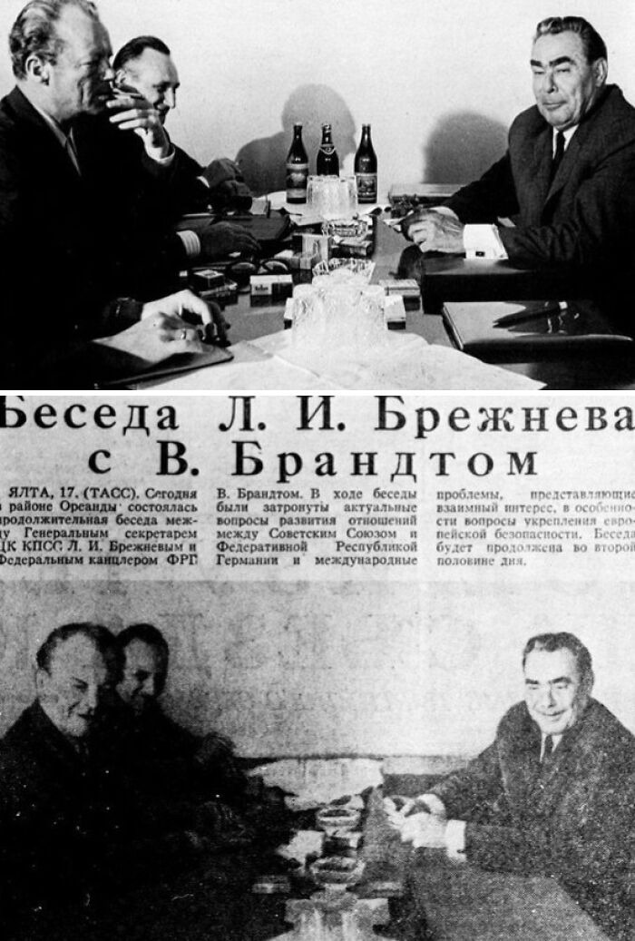 Soviets Airbrushed Out the Party at the Meeting
