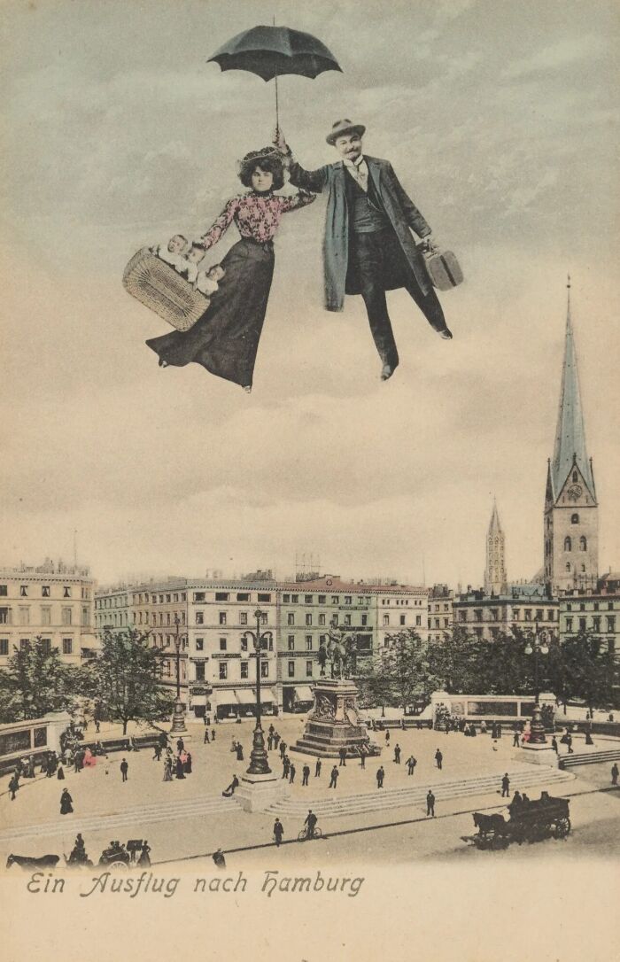 This German Couple Flew Over Hamburg Decades Before Mary Poppins