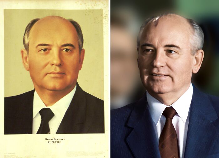 Gorbachev’s Birthmark Vanished From Official Portrait