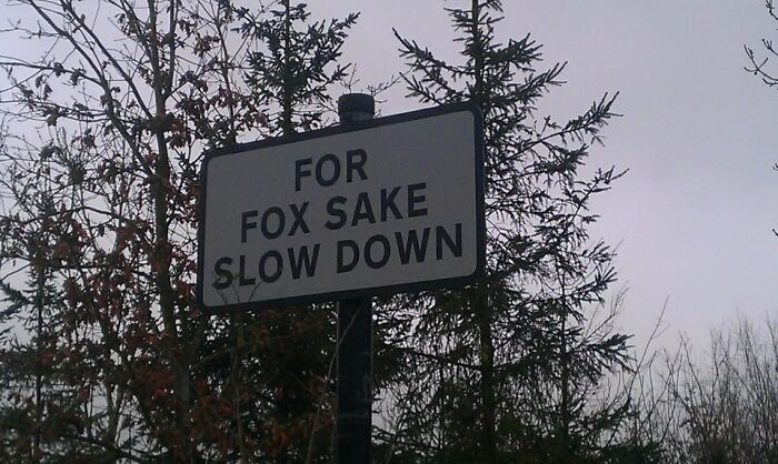 Wildlife Warning Sign That’s Actually Clever