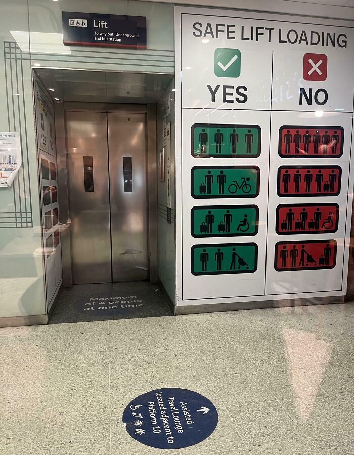 Why Does This Lift Need A Huge Sign?