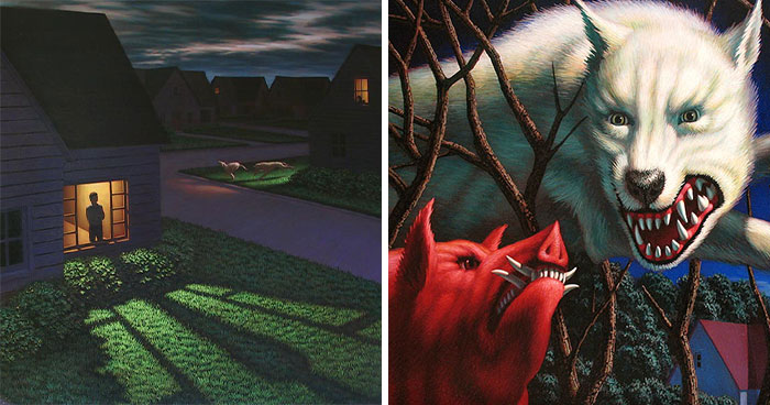 Surreal Suburban Paintings That’ll Make You Do A Double-Take (28 Mind-Benders)