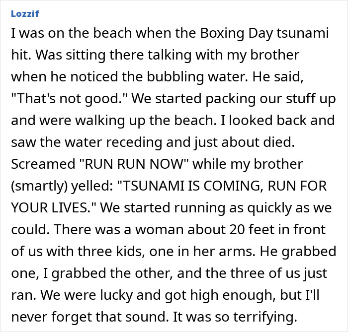 When Your Brother Screams 'Tsunami' Nonstop, You Yep, Figure It Out Quick