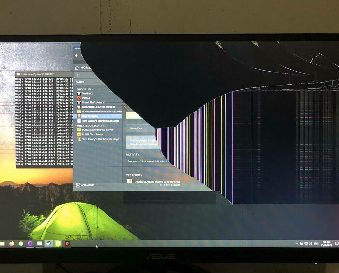 Earthquake Breaks Everything Except My Precious New Monitor
