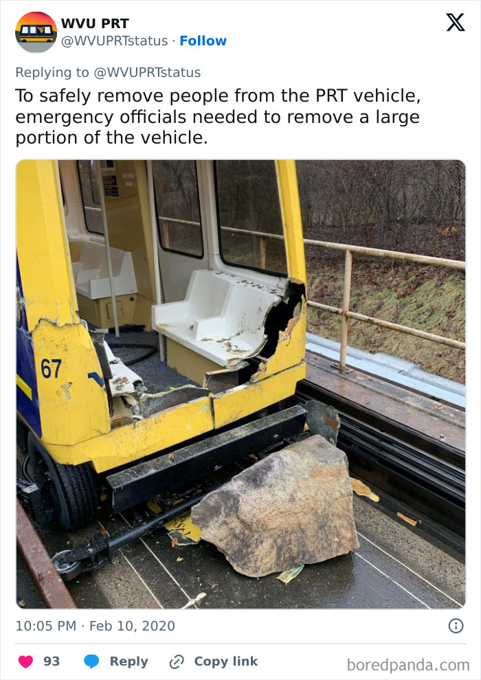 Landslide + Boulder + Personal Rapid Transit Car = Yikes