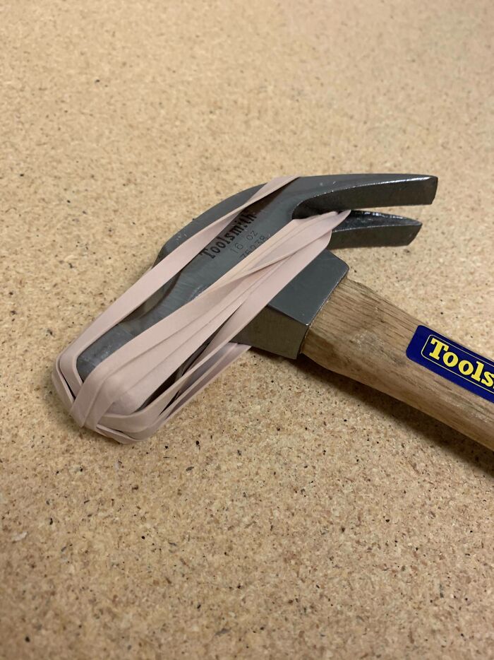 When You Don’t Have a Mallet, Rubber Bands and Hammer Save the Day